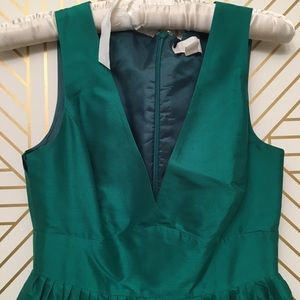 Jewel Tone Green J Crew A-Line Cocktail Dress